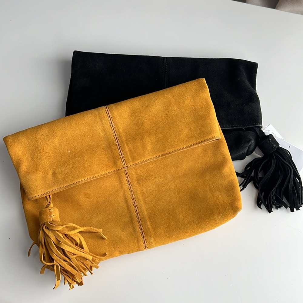 Leith - 2 Suede Foldover Cluthes